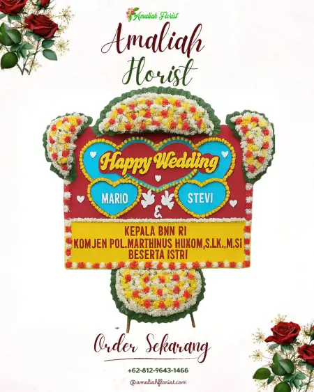 Papan Bunga Pernikahan Sukowilangun